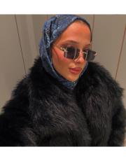 petrol lavinia desenli şal