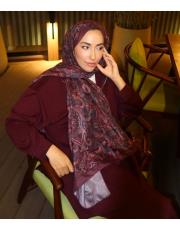 böğürtlen lavinia desenli şal