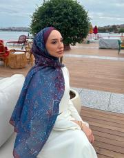 petrol arish desenli şal