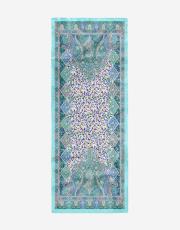 turkuaz arish desenli şal