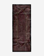 yağ yeşili sawa desenli şal