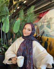 bordo sawa desenli şal