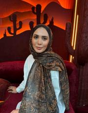 kahve sawa desenli şal