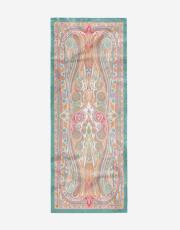 turkuaz sarmaşık desenli şal