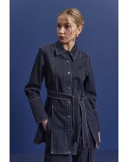 lacivert sofia yırtmaçlı kot ceket 2