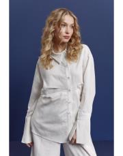 ekru lady pantolonlu takım 2