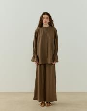 açık kahve melanj keten takım 2