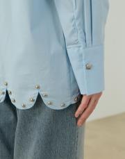 bebe mavisi floral gömlek 4