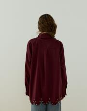 bordo floral gömlek 5