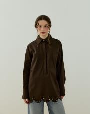 kahverengi floral gömlek 2