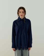 lacivert floral gömlek 2