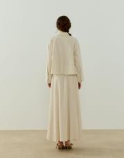 natürel nervürlü keten takım 5