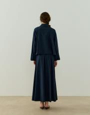 lacivert nervürlü keten takım 5