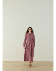 pembe lera keten elbise 2