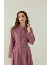 pembe lera keten elbise 4