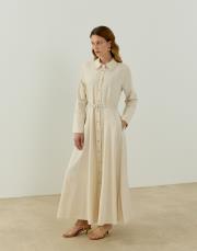 natürel lera keten elbise 2