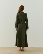 haki lera keten elbise 4