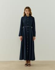 lacivert lera keten elbise 2