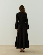 siyah lara keten elbise 3