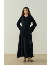 lacivert alina monovizolin elbise