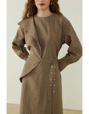 vizon tiana çıt çıt kemerli elbise 3