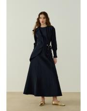 lacivert tiana çıt çıt kemerli elbise 2