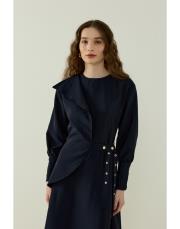 lacivert tiana çıt çıt kemerli elbise 4