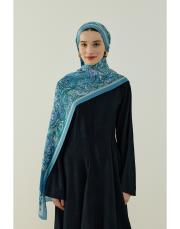 mavi elena desenli floş viskon şal 3