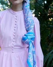 mavi tiana desenli floş viskon şal 3