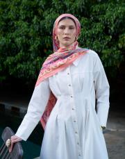 yavruağzı tiana desenli floş viskon şal 2