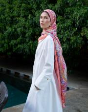 yavruağzı tiana desenli floş viskon şal 3