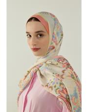 toz pembe vanessa desenli floş viskon şal 3