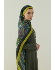 fıstık hera desenli floş viskon şal 3