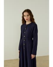 lacivert sawana elbise 3