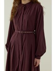 bordo safir vual elbise 3