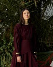 bordo moe vual elbise 2