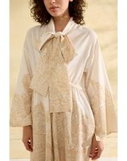 sarı rena desenli elbise 4