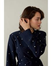 lacivert taşlı blazer ceket 3