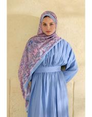 mavi sirius desenli şal 3