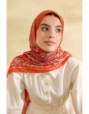 kızıl sirius desenli şal 2