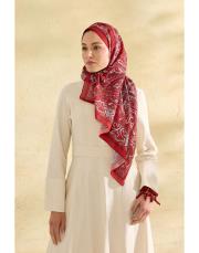 kırmızı sirius desenli şal 3