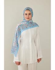 mavi luna desenli şal 2