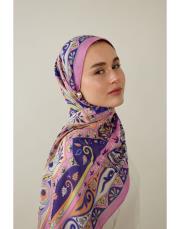 mor luna desenli şal