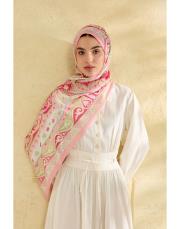 pembe luna desenli şal 2