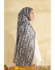 gri eliza desenli şal 3