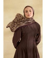 kahve eliza desenli şal 4