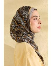 sarı sakura desenli şal 3