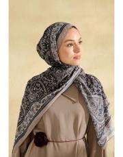 siyah elora desenli şal 4