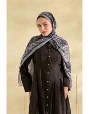 gri elora desenli şal 2