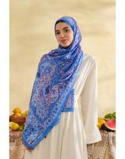 mavi eva desenli şal 4